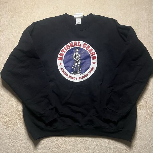 Hanes Other - Vintage 90s National Guard ‘Always There, Always Ready’ Spellout Sweatshirt USA